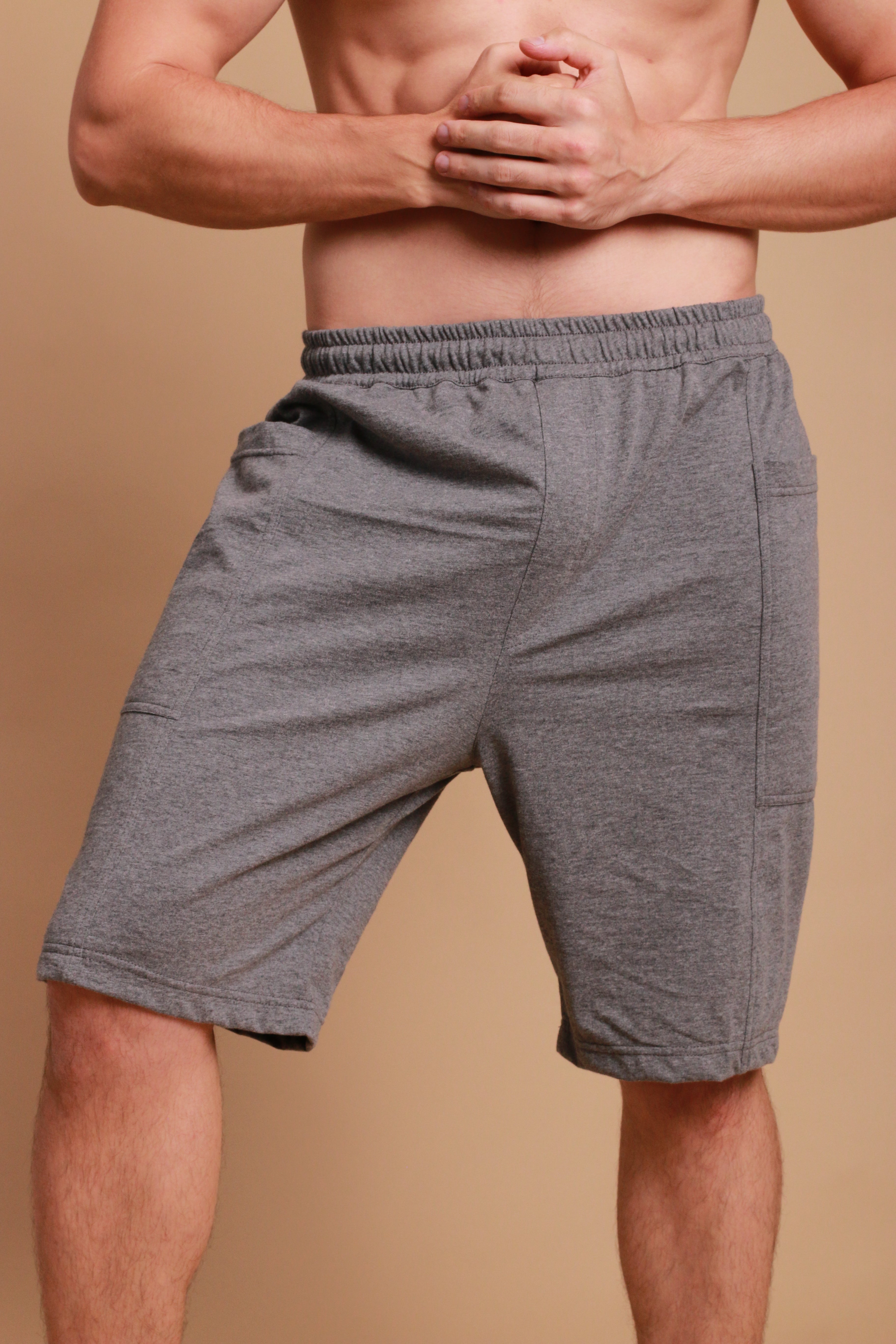 Men's Elasticized Lounge Shorts with Drawstring