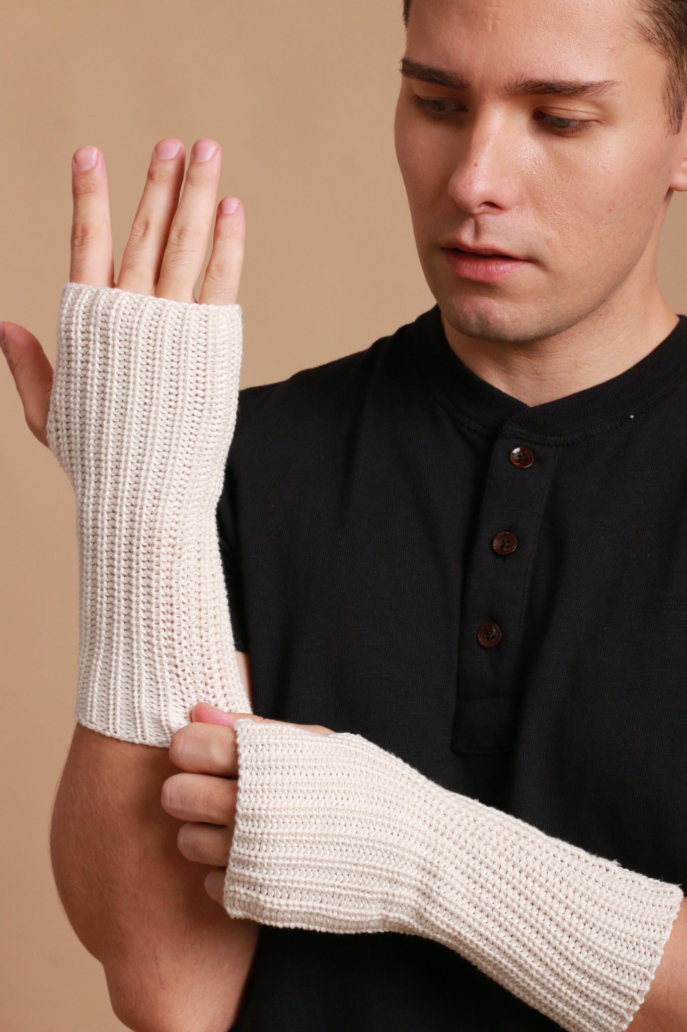Allergy-Free Knitted Arm Warmers