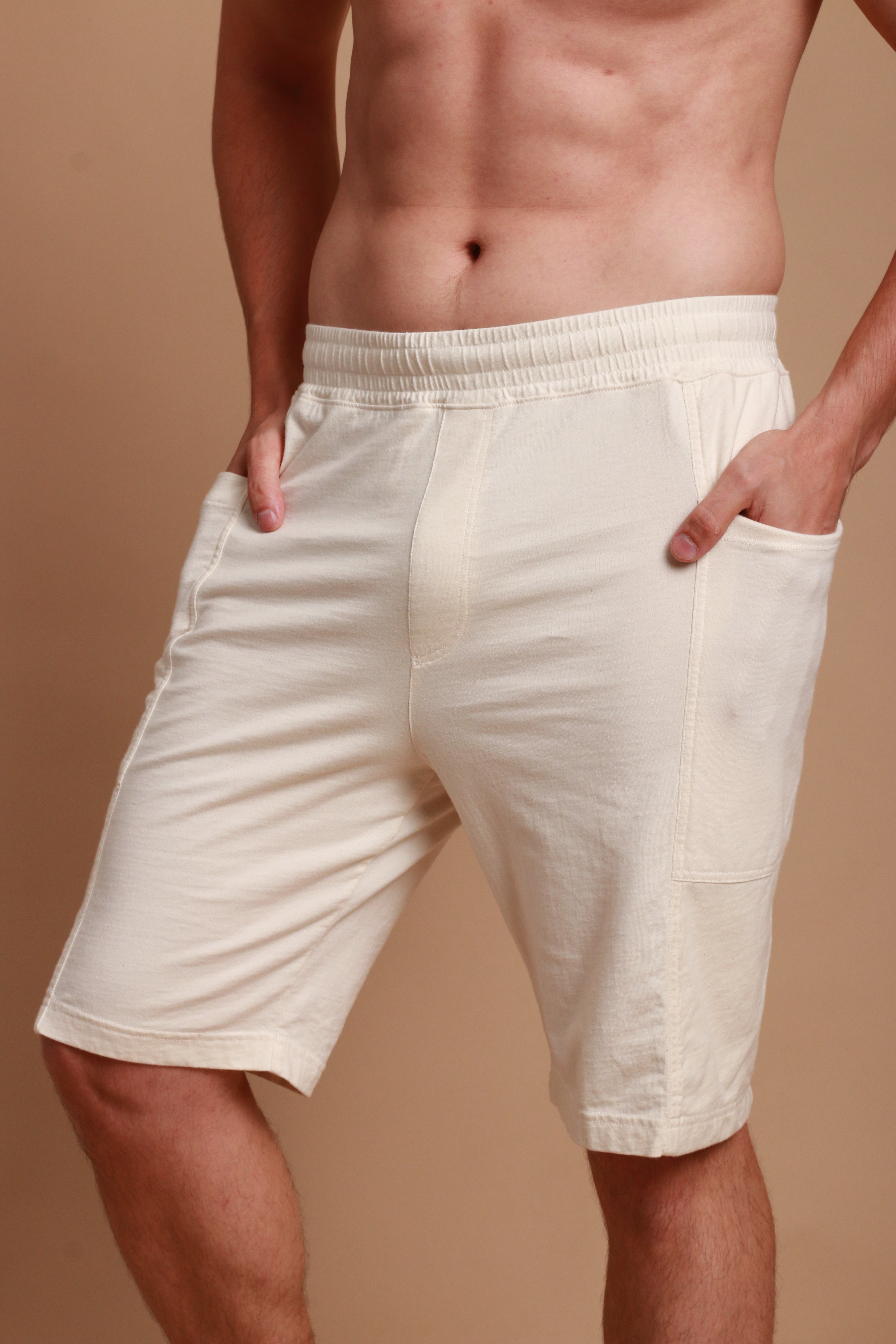 Men's Elasticized Lounge Shorts with Drawstring