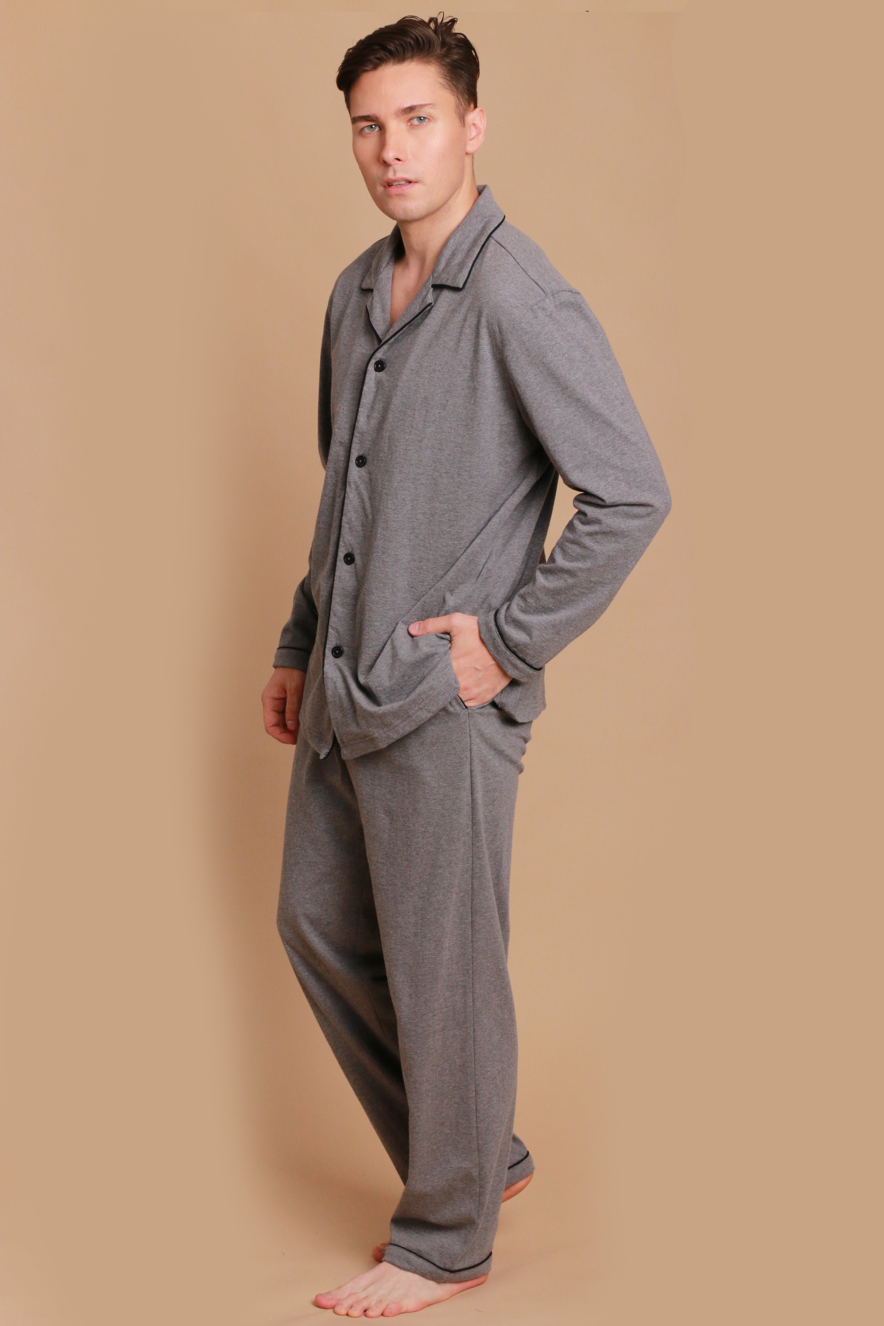 Allergy-Free Organic Cotton Pajama Pants (Unisex  Melange Grey) –  Cottonique - Allergy-free Apparel