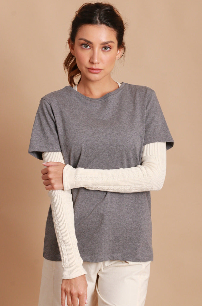 Women's 100% Organic Cotton  Knitted Arm Sleeve