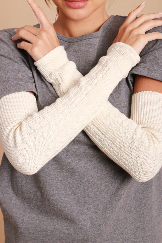 Women's 100% Organic Cotton  Knitted Arm Sleeve