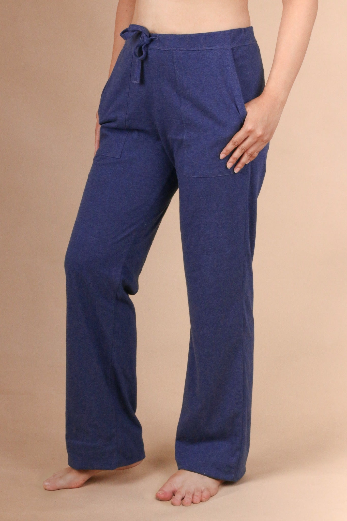 Organic Cotton Women's Drawstring Pants with Patch Pockets
