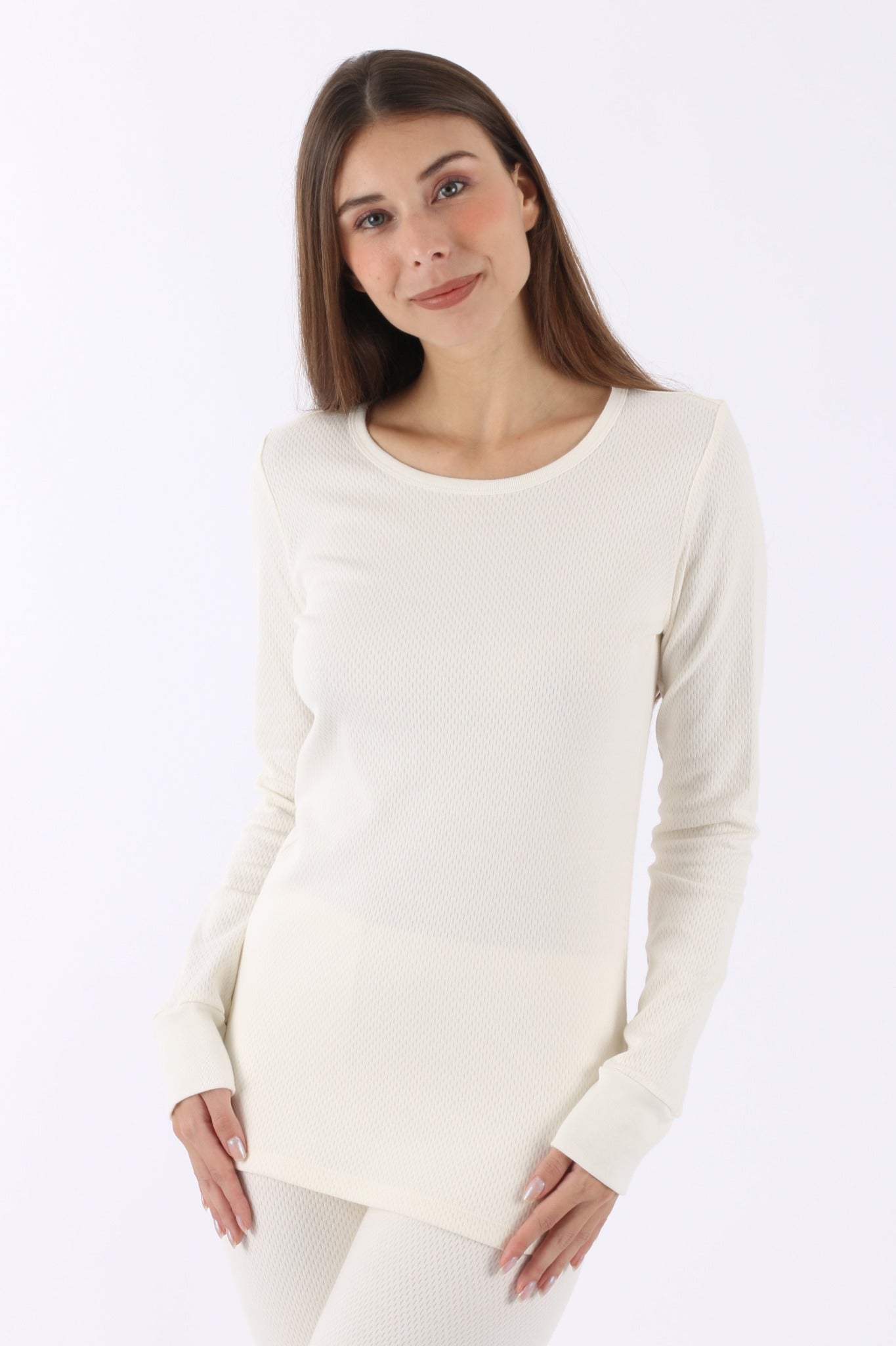 Allergy-free Women's Thermal Long Sleeve ( Natural ) – Cottonique -  Allergy-free Apparel