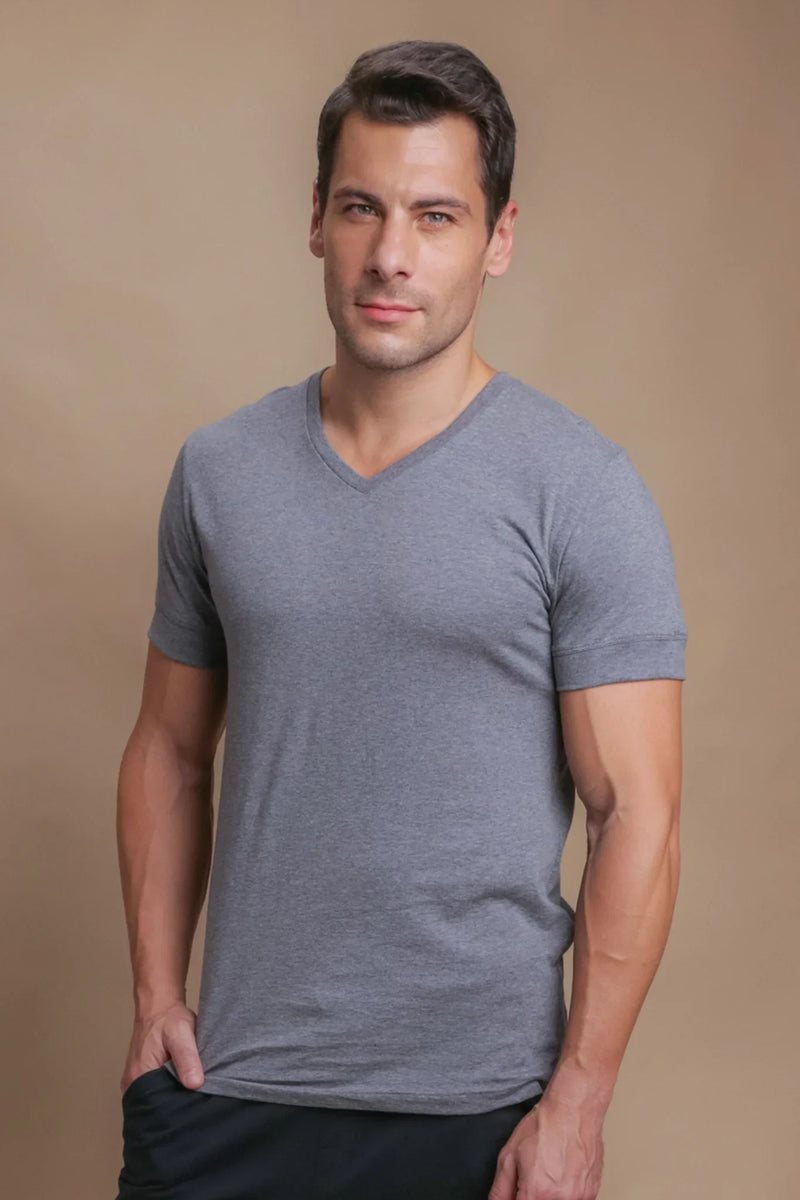 Men's Athletic VNeck Shirt Cottonique Allergyfree Apparel