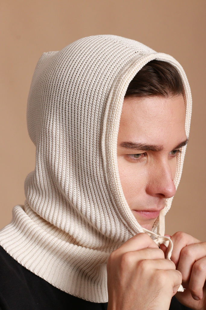 Allergy-Free Knitted Snood with Drawstring