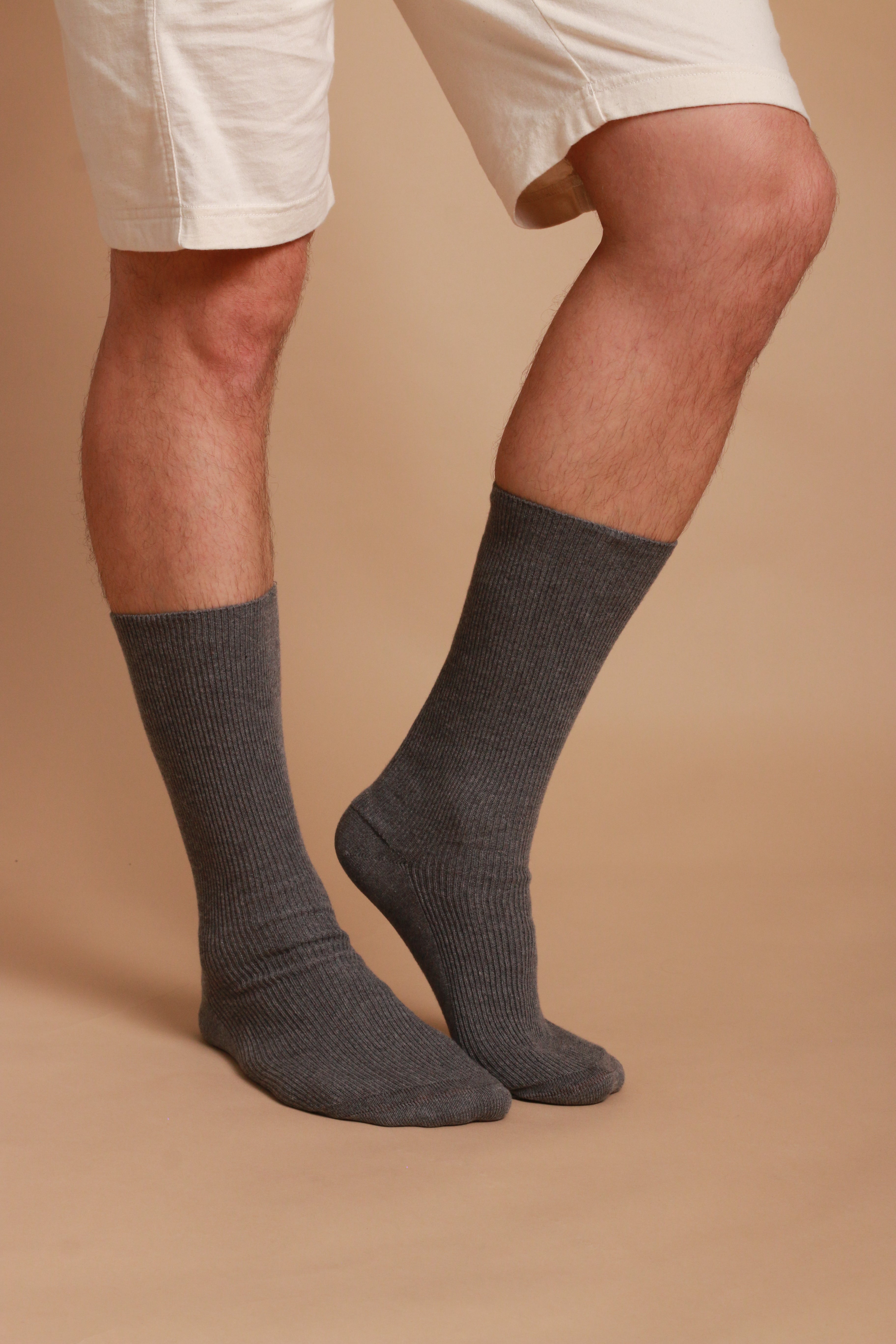 Lightweight Latex-Free 100% Organic Cotton Crew Socks (2pairs/pack)