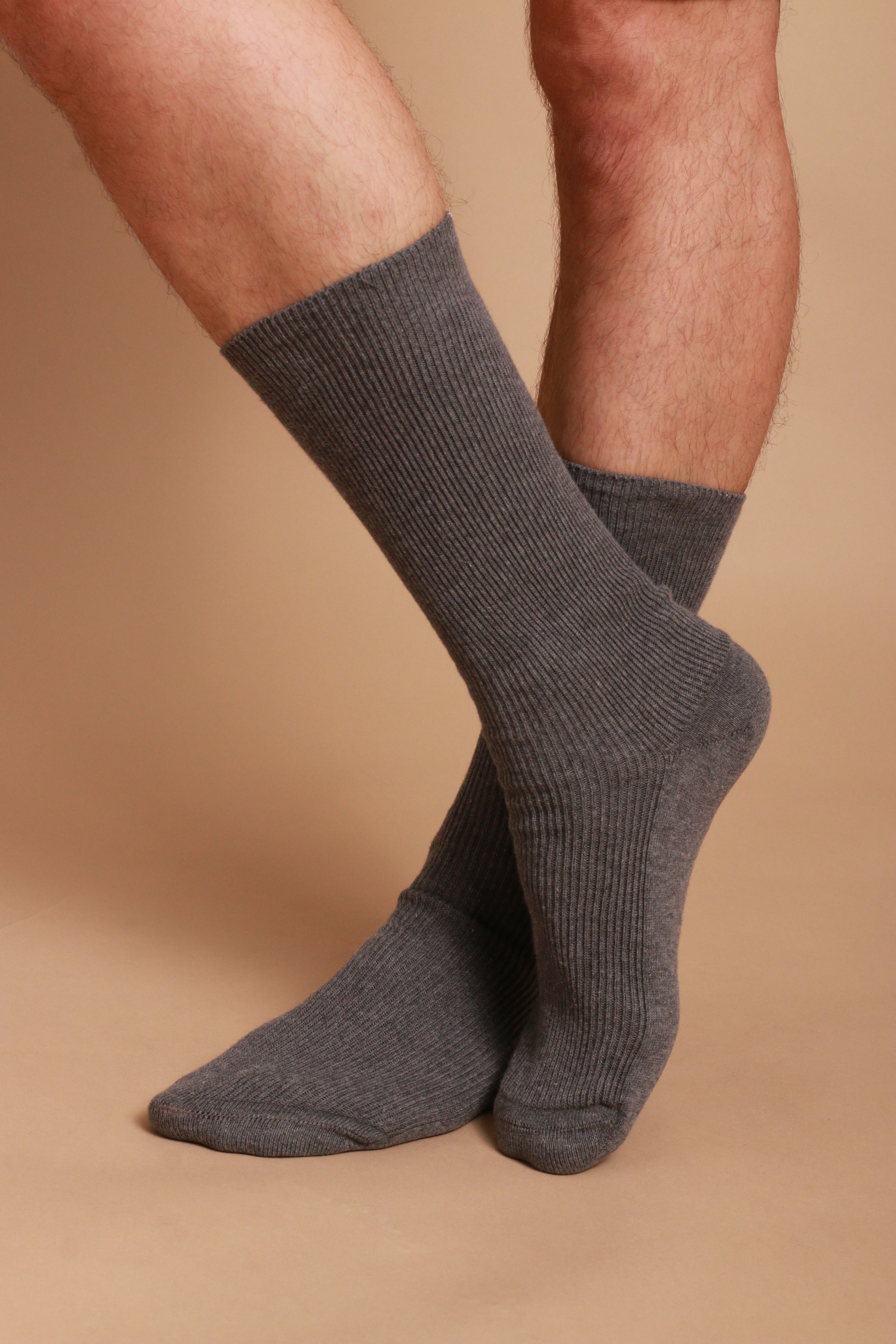Leichte, latexfreie Crew-Socken aus 100 % Bio-Baumwolle (2 Paar/Packung)
