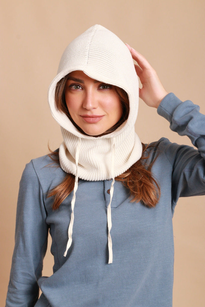 Allergy-Free Knitted Snood with Drawstring
