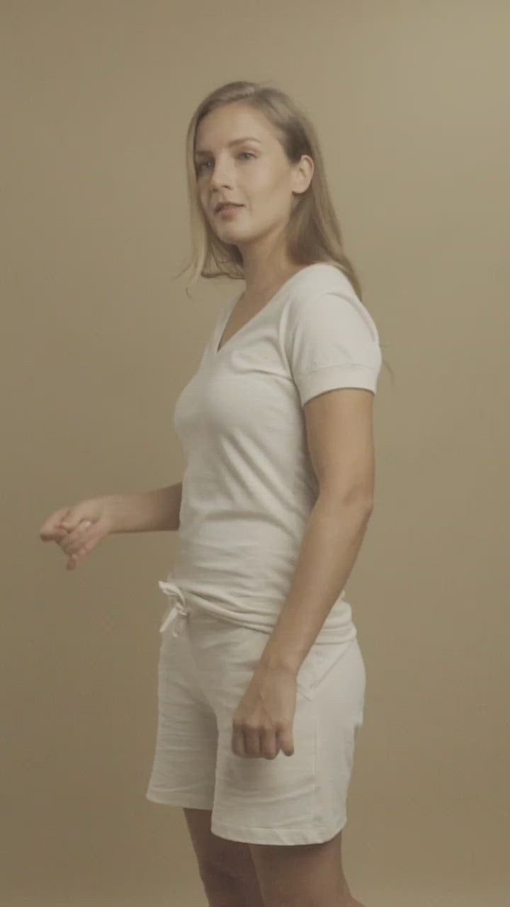 Women's Athletic V-Neck Shirt – Cottonique - Allergy-free Apparel