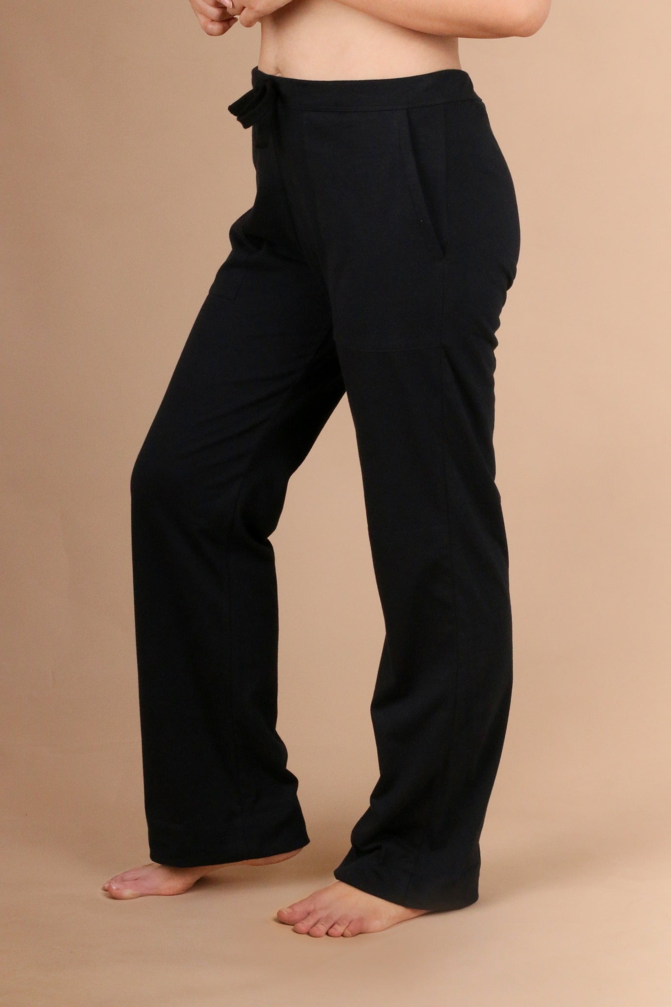 Pantalon à cordon pour femmes avec poches plaquées 