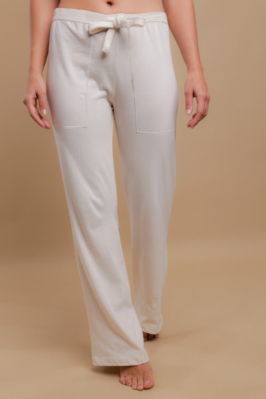 Women's Drawstring Pants with Patch Pockets