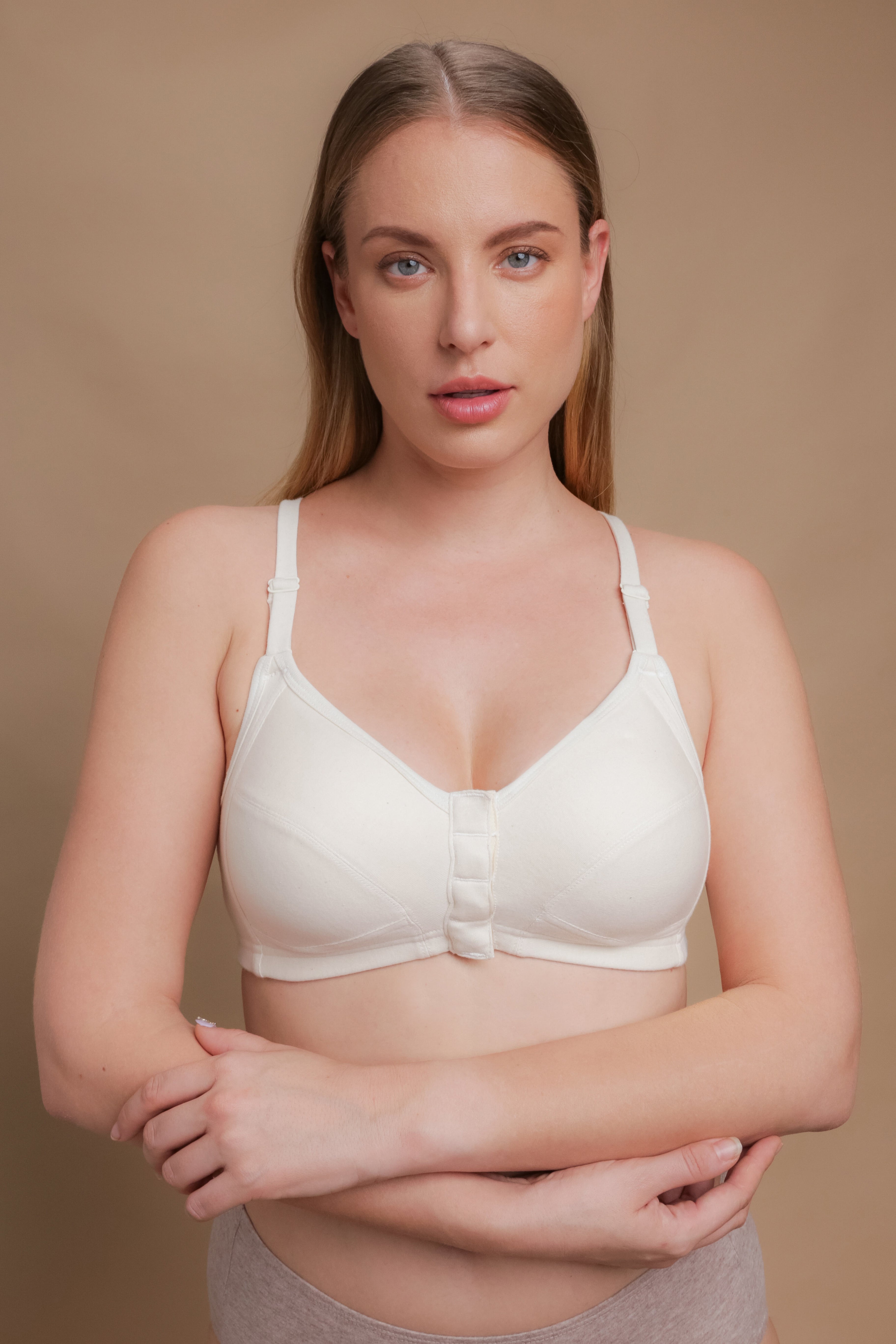 Ava post-mastectomy bra in organic cotton, multi-coloured, Sans