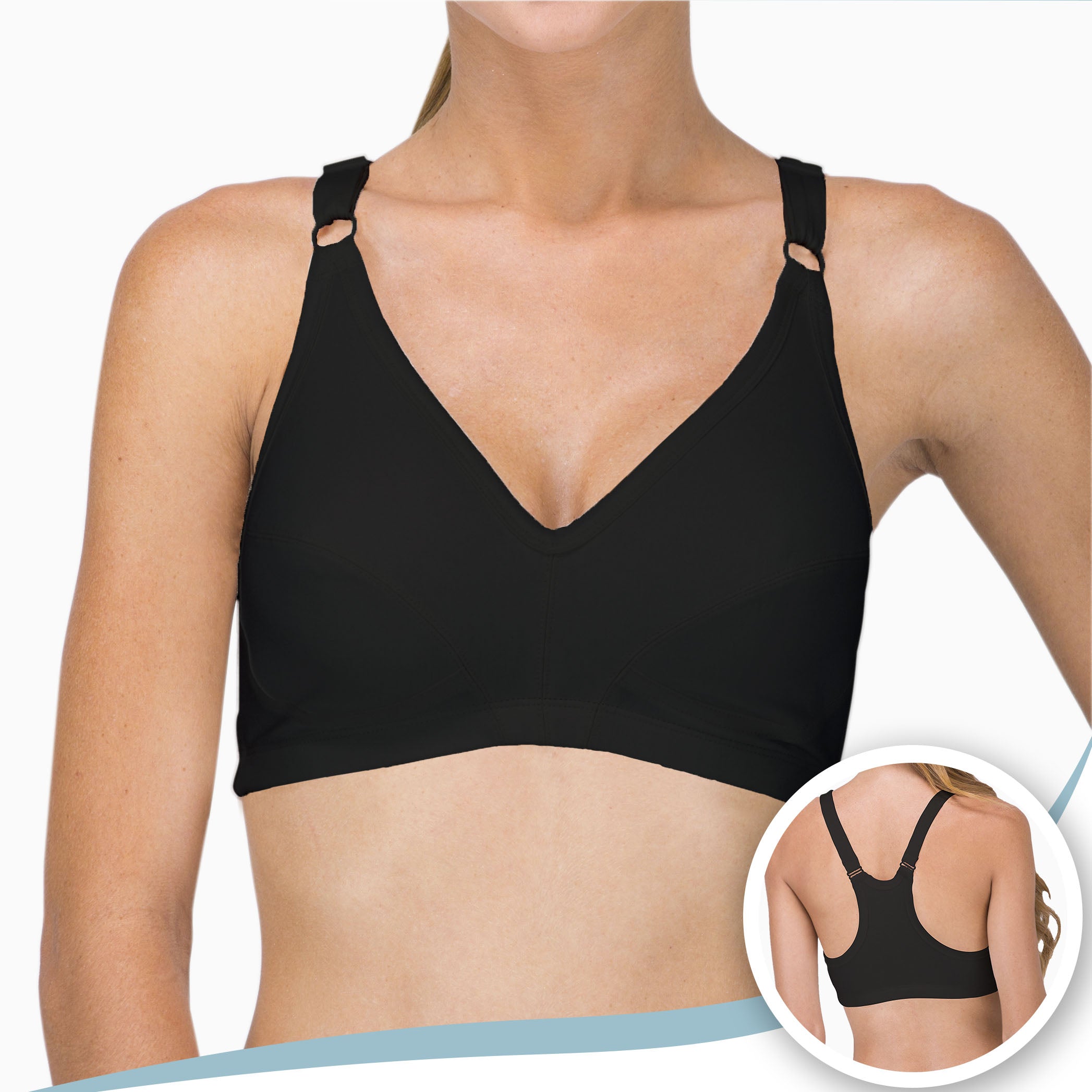 Latex-free Women's Racerback Pullover Bra (Black ) – Cottonique -  Allergy-free Apparel