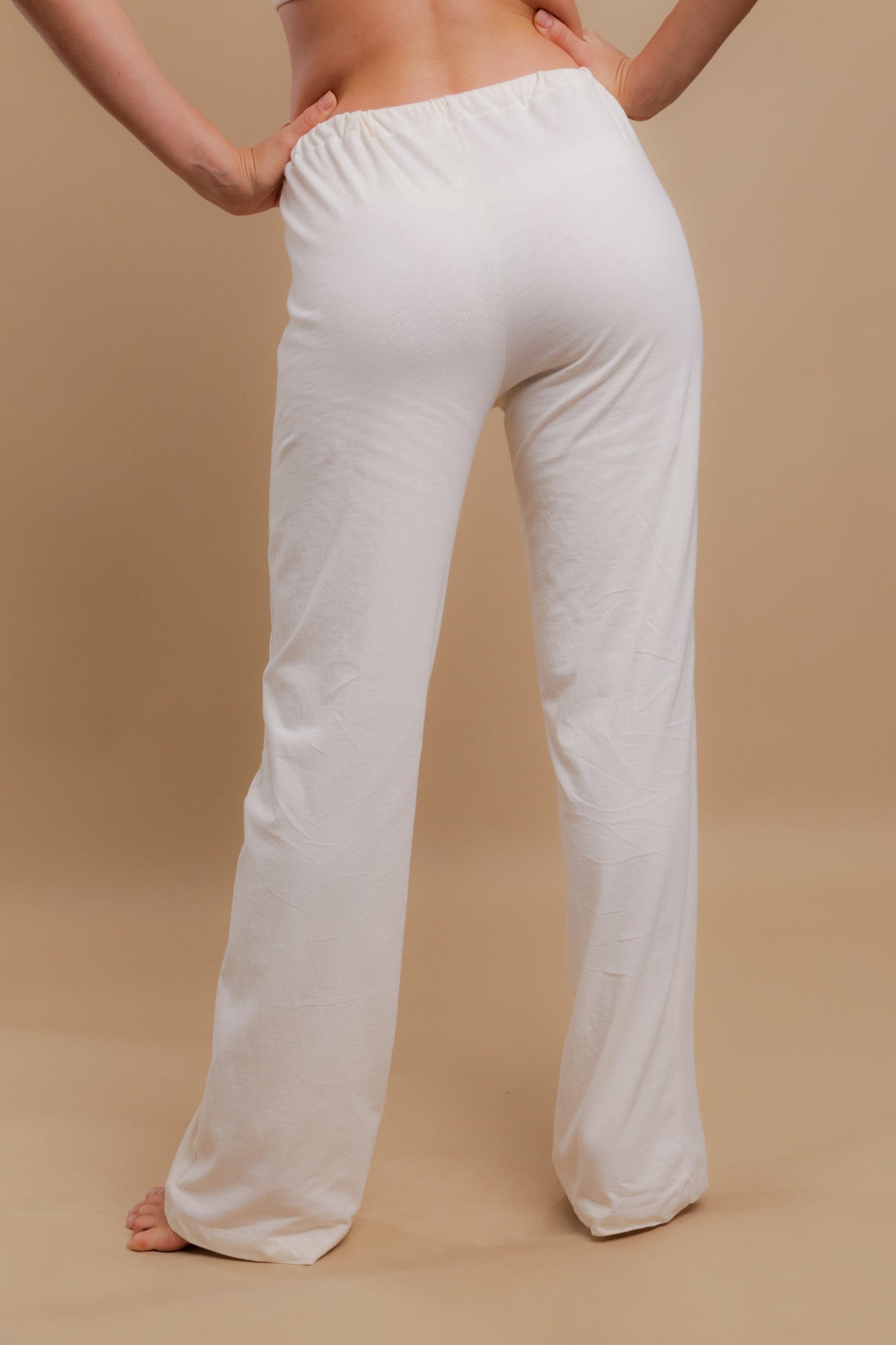 Organic Cotton Women's Drawstring Lounge Pants ( Natural