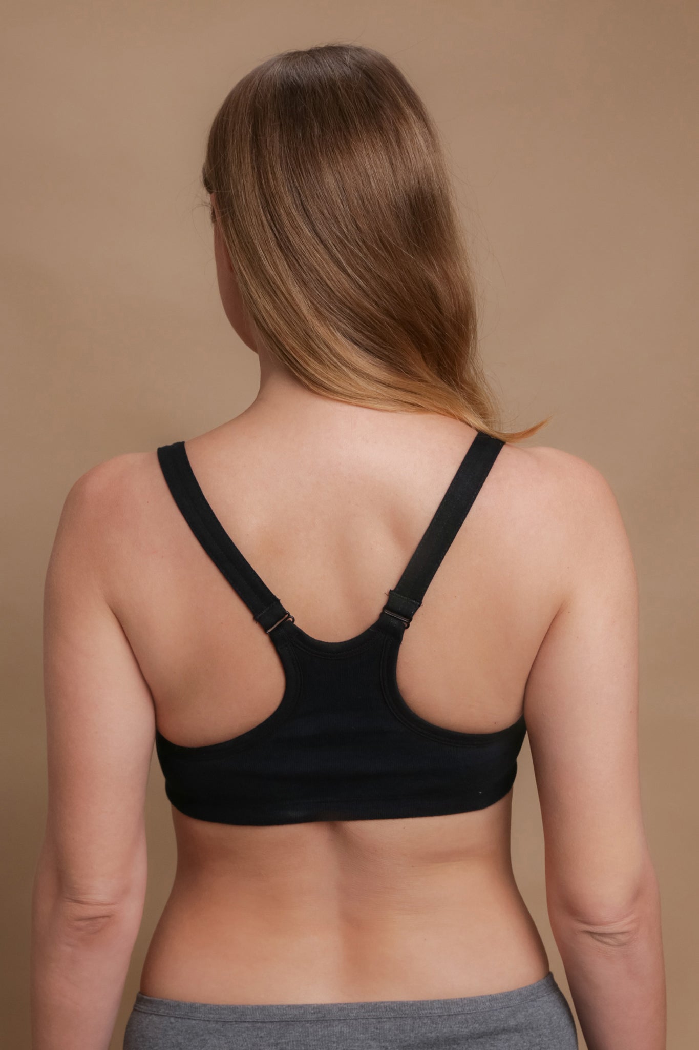 Cottonique Women's Hypoallergenic Racer Back Pullover Bra Made from 100% Organic  Cotton (Black, 34B) at  Women's Clothing store
