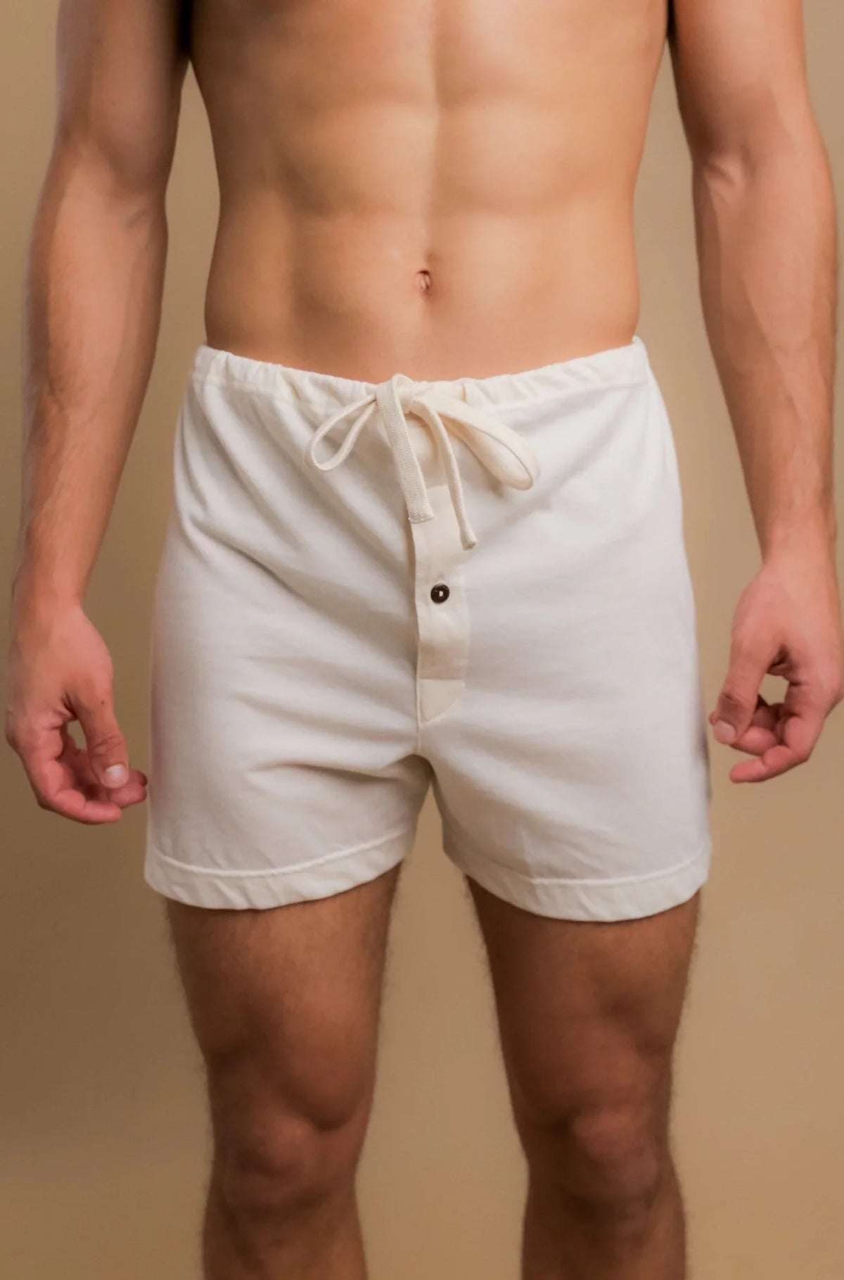 Boxers With Draw String Latex-free Men's Drawstring Loose Boxer Shorts (2/pack | Natural)