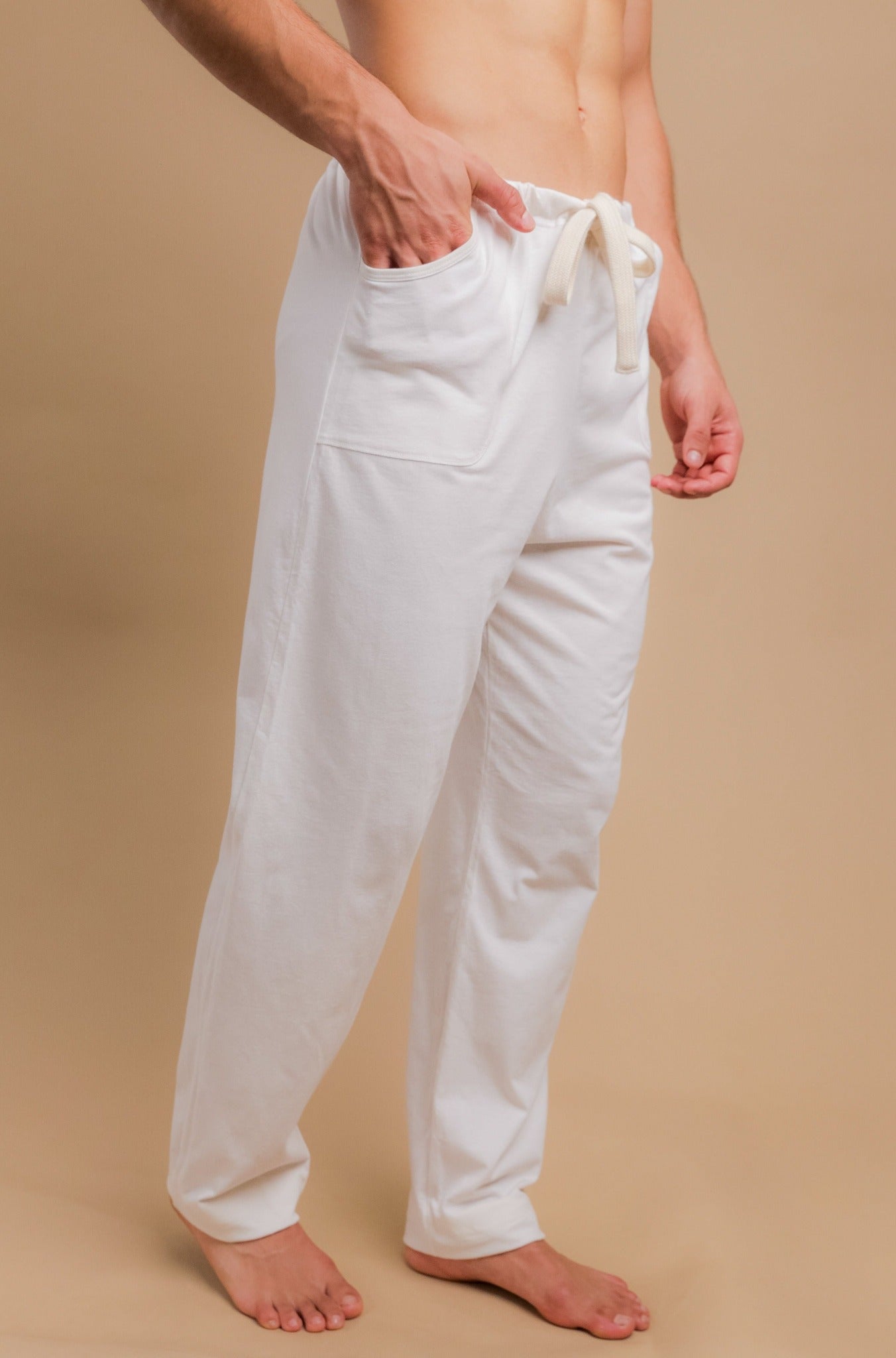 Zero Spandex Men's Drawstring Lounge Pants ( Natural ) – Cottonique -  Allergy-free Apparel