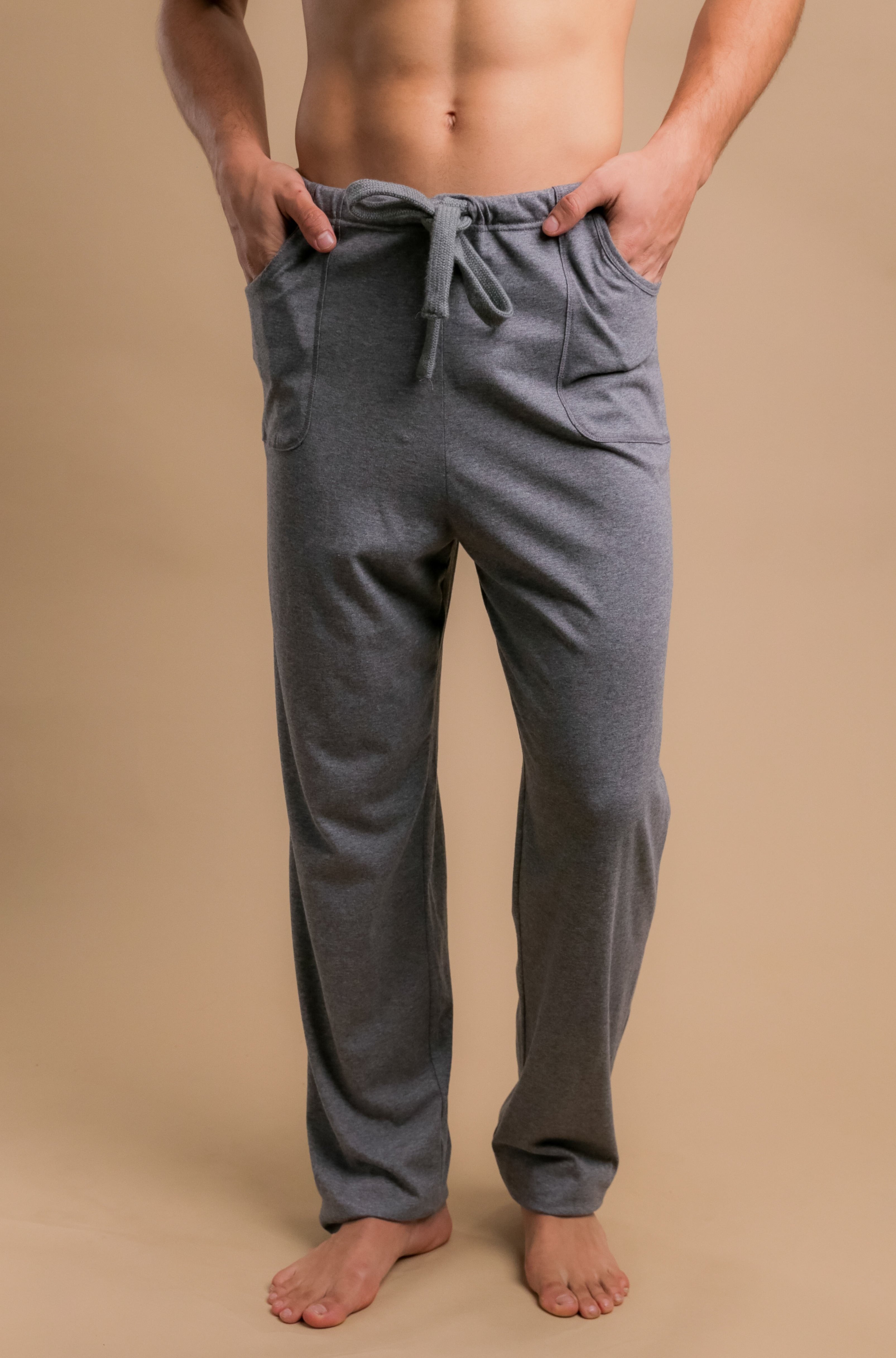 Zero Spandex Men's Drawstring Lounge Pants ( Natural